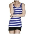 thumbnail image 5 of KOGMO Womens Cotton Stripe Ribbed Racerback Tank Top, 5 of 6