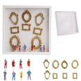 thumbnail image 1 of DIY Mini Museum Silhouette Box, No Lights, Creative Memory Display Kit with 8 Gold Frames & Figurines, Home Decor Gift, 1 of 8