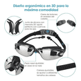 thumbnail image 2 of Gafas de Natacion Malubero Con Clip de nariz y Tapones Antiempaño UV negro, 2 of 3