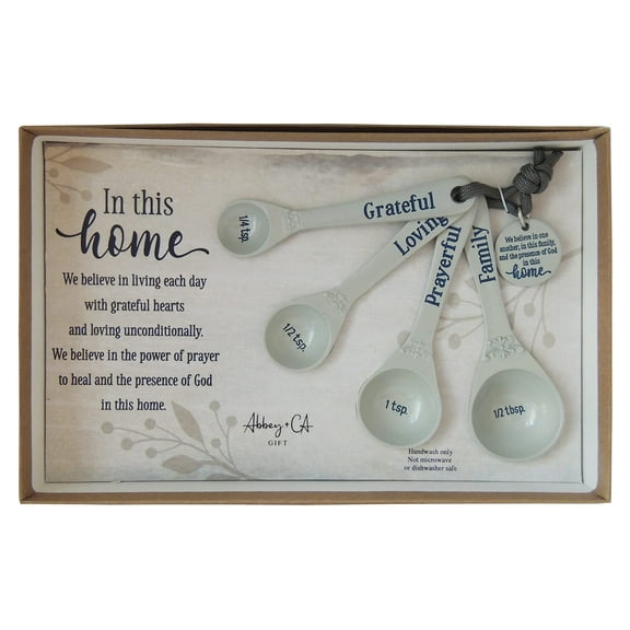 Abbey & CA Gift Dark Blue In This Home Measuring Spoon Set Of 4