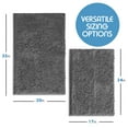 thumbnail image 2 of Nestl Bathroom Rugs, Machine Washable Bath Mats For bathroom Floor Rugs, Nonslip Backing Rubber Bath Rug, Gray, 2 of 6