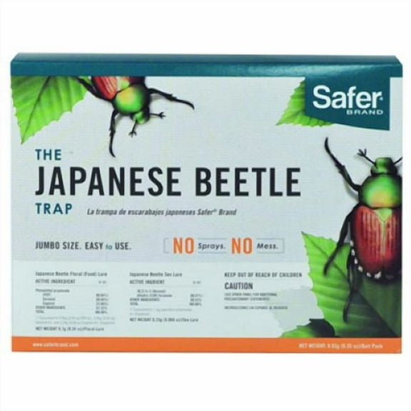 Safer 70102 Non-Toxic Garden Japanese Beetle Trap - Quantity of 8