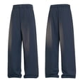 thumbnail image 7 of BADHUB Mens Big and Tall Dress Pant Flat Front Lightweight Business Casual Loose Fit Trousers with Pockets Dark Blue M, 7 of 7
