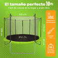 thumbnail image 3 of Trampolín para Niños 10 Ft ( 305 cm)  YEI Verde, Estructura de Acero Reforzado con Red de Seguridad, 3 of 7