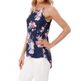 thumbnail image 4 of Nlife Women's Floral Print Crew Neck Tank Top, M, 4 of 7