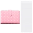 thumbnail image 2 of Polka Dot Planner Journal - A6 Dot Grid Organizer with Zipper Pockets - Budget Notebook with Accessories - Pink, 2 of 5