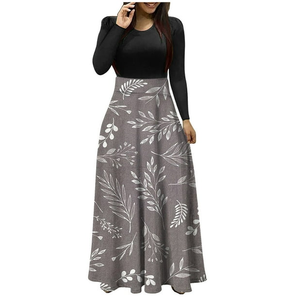 Vestido De Encaje Negro Vestido Largo De Manga Larga Con Cuello