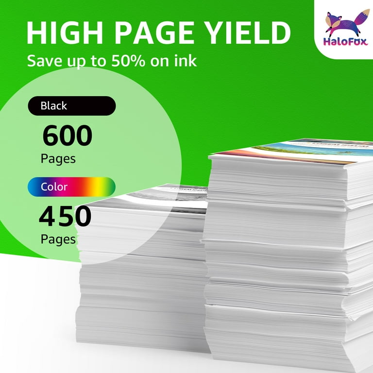 Halofox 63XL Ink Cartridges, Compatible for HP OfficeJet 3830