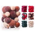 thumbnail image 2 of Juego de 35 bolas navideñas de terciopelo para colgar en el árbol de Navidad, irrompibles, para decoración navideña, 2 of 5