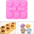thumbnail image 2 of Molde de silicona 2 en 1 para patas y huesos, 4 piezas, molde de silicona antiadherente de grado alimenticio para chocolate, caramelos, gelatina, cubitos de hielo., 2 of 5