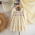 thumbnail image 6 of Sentuca Toddler Clothes Girls Long Sleeve Dress Casual Party Dance Valentine Ruched Dresses Size 5-6 Years, 6 of 8