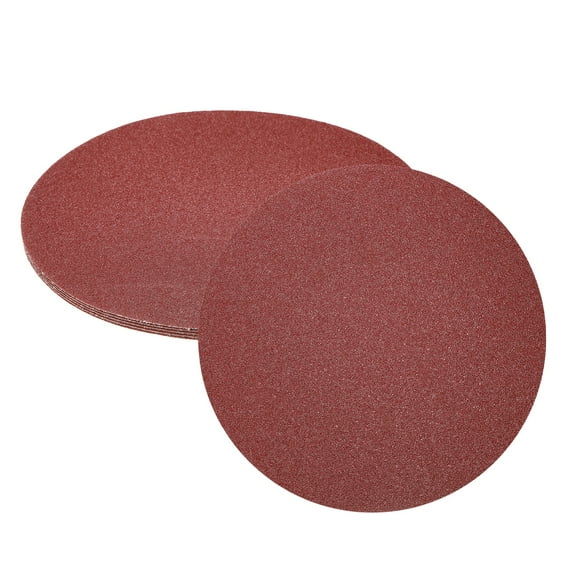 5pcs 12-Inch Sanding Discs, 40 Grits Aluminum Oxide Hook and Loop Stick Back Sandpapers, No-Hole Round Wet/Dry Sander Papers, Sand Auto Car Paint, Wood, Metal