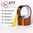 thumbnail image 2 of APT, 1 mil Thick Polyimide Adhesive High-Temperature Resistant Tape, for Masking, Soldering, Electrical, 3D Printer Application, 8" x 36 yards, 1 Roll/Pack, 2 of 7