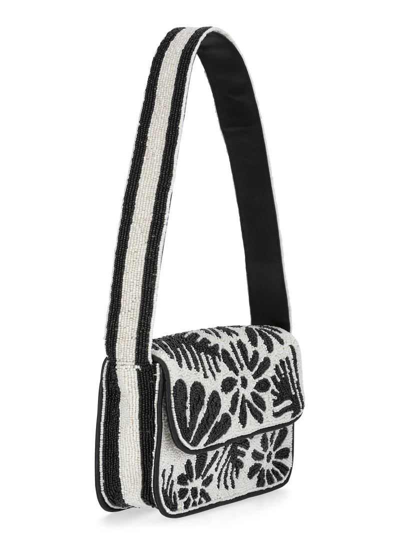 Black & White Women’s Crossbody Bag BUNCHBRAVO Checkered Crossbody Bag Unisex, Black and White  main image 4
