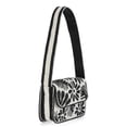 thumbnail image 3 of Scoop Women's Beaded Flap Shoulder Bag, Black/White, 3 of 7