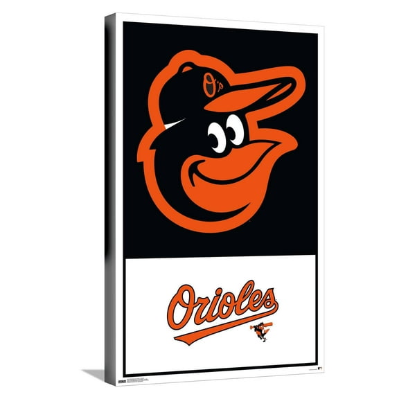MLB Baltimore Orioles - Logo 22 Canvas Wall Poster, 14.725" x 22.375"