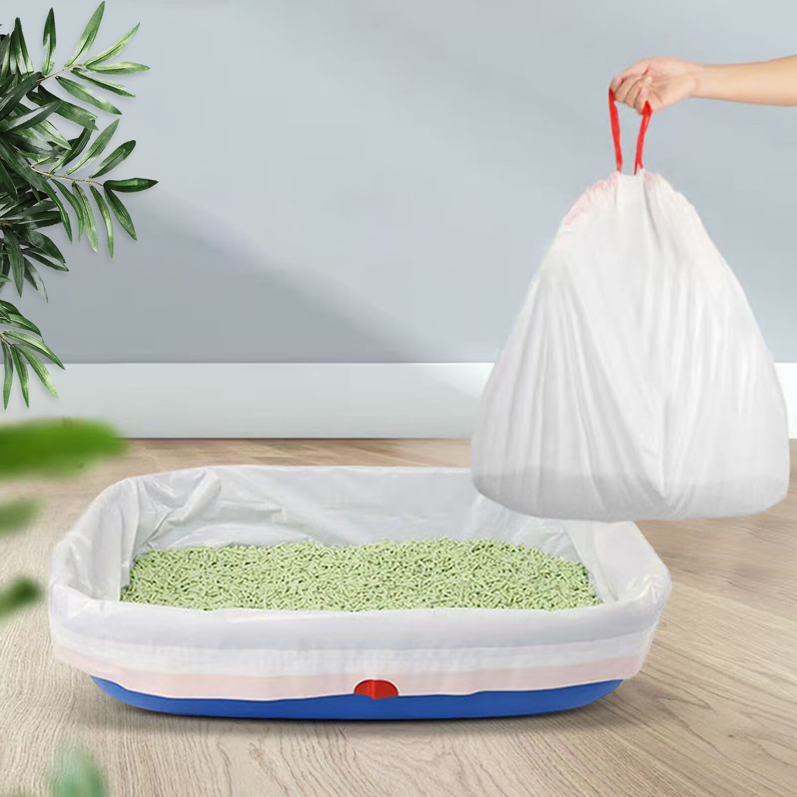 Commode Liners Disposable Waste Bags 40 Count Universal Fit