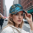 thumbnail image 6 of Tropical Leaf Dad Hat, Washed Unstructured Cap with Comfortable Fit, Hawaiian Floral Aloha Design Adjustable Hat for Summer Beach Vacation and Outdoor Sports, 6 of 7
