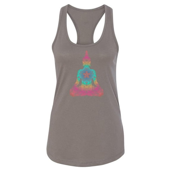 Buddha Silhouette Racerback Tank Women -Image by Shutterstock, Female x-Small