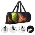 thumbnail image 3 of Honeii Tennis Ball In Fire1 Print Duffle Bag and Adjustable Strap,Foldable Travel Duffel Bags for Men Women,Waterproof Duffel Bags, 3 of 6
