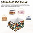 thumbnail image 6 of Yayeee Collapsible Cube Storage Bin with Lid Fabric Closet Decorative Basket with Handles, Green Clover Pattern, 6 of 7