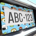thumbnail image 6 of 1 Pcs Sushi with Faces Blue License Plate Frame,License Plate Cover for Car Decorative Parts,Aluminum License Plate Bracket Holder Rust-Proof for US Standard Car, 6 of 8