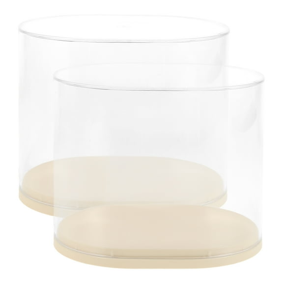 Himition 2Pcs Transparent Figure Display Case Clear Display Box For Mini Figures Dust-Proof Showcase For Collectibles Small Plastic Storage Organizer With Lid