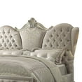 thumbnail image 4 of Acme Furniture Queen Button Tufted Traditional Velvet Sleigh Beds, Bone White, 4 of 7