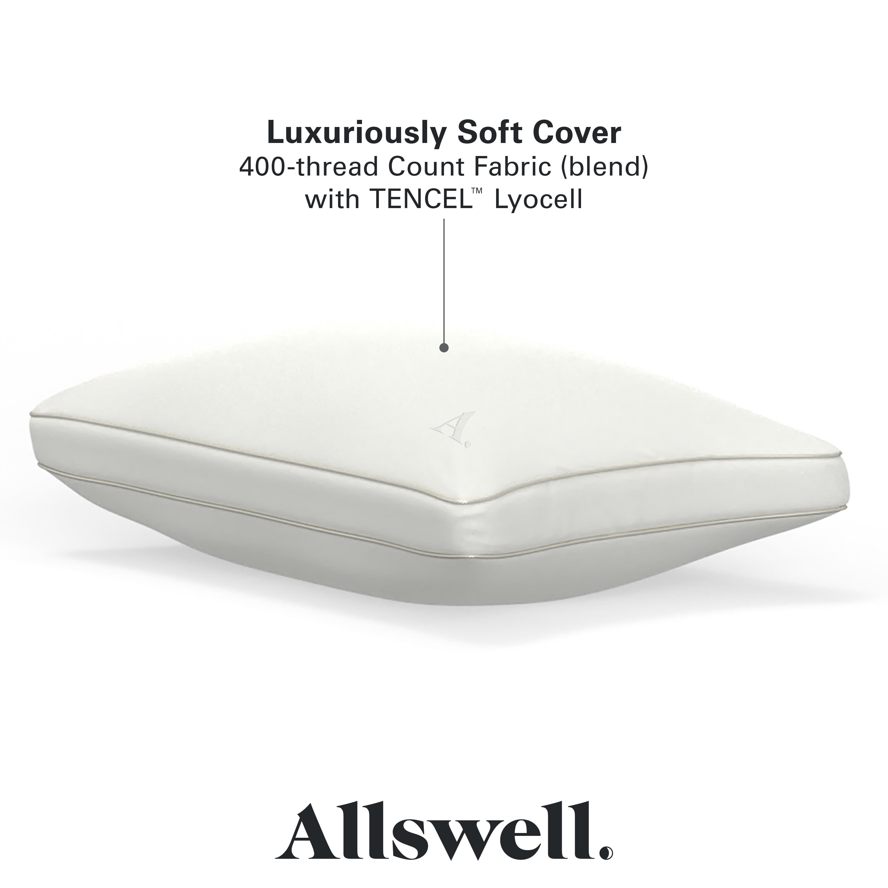 (8 pack) Allswell Down Alternative Bed Pillows, Standard/Queen – Medium Firmness, All Positions (2 Count)