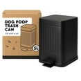 thumbnail image 1 of AnimoGoodsâ¢ Stainless Steel Dog Poop Trash Can for Outside - Small Outdoor Trash Can with Lid - Dog Waste Container - Dog Poop Odor Eliminator Outdoor - Includes 3 Odor Filters, 1 of 8