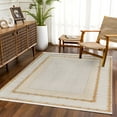 thumbnail image 3 of Cream Framed Area Rugs for Living Room Washable Rugs Boho Moroccan Area Rug Soft Neutral Geometric Bohemian Carpet Distressed Indoor Rug for Bedroom Dining Room Office Foldable Nonslip Rug, 3 of 9