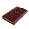 thumbnail image 1 of Cuaderno de viaje Cuaderno de Diario de material cuero Cuaderno Portátil de en para Dibujar, Diario, Tamaño de Papel A6 , Rojo marrón, 1 of 7