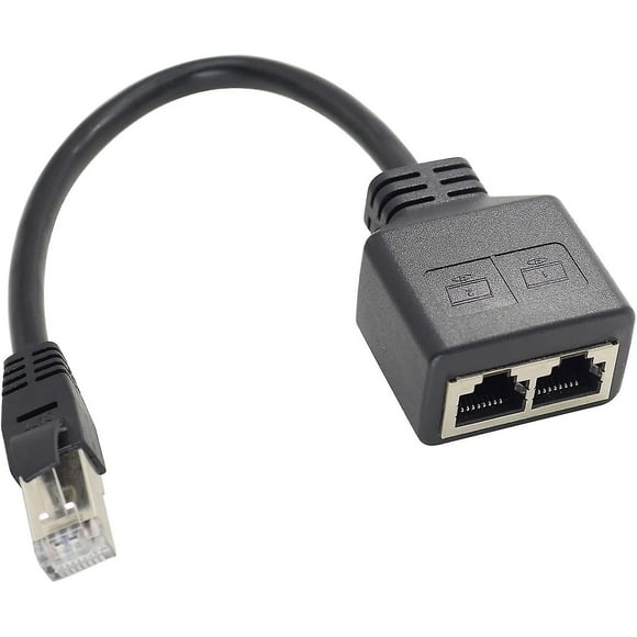 Cable Splitter Network Adapter (black) (1pcs)