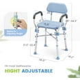 OasisSpace Heavy Duty Shower Chair with Back, Padded Bath Chair for