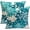 Teal Blue-no.2 Flower Color, variant on Decorative Throw Pillow Covers Set of 2 Teal Blue pillow covers 20x20 inch Throw Pillow Cases Linen Square Pillow Case,Farmhouse Outdoor Floral Flower Pillow Covers for Couch Sofa Living Room