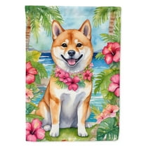 Shiba Inu Luau House Flag