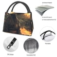 thumbnail image 4 of Easygdp Sunset Meditating Doberman Bolsa de Almuerzo Insulada Reutilizable, Bolsa de Mano y Bandolera para Oficina, Trabajo, Viajes, 4 of 6