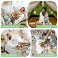 thumbnail image 6 of Throw Blanket Fleece Throw Blanket 50x80in, Easter Watercolor Cute Cat Egg Soft Lightweight Bed Blankets Spring Garden Flower Leaf Fuzzy Couch Blankets for All Season, 6 of 9