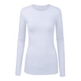 thumbnail image 1 of ClothingAve. Women's Junior Round Neck Basic Undershirt | Cotton Blend Long Sleeve Casual Tees Top Female T-Shirt, 1 of 2
