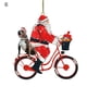 thumbnail image 1 of Farfi creativo Santa ciclismo forma colgante decoración estilo navideño hecho a mano acrílico colgante Widget para el hogar, 1 of 5