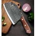 thumbnail image 2 of Cuchillo de Carnicero Acero Alto Carbono (6,5 pulgadas): Forjado a mano para chefs, ideal para deshuesar, cortar carne, pescado y verduras (Láser Nico a escala de pescado), 2 of 8