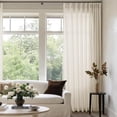 thumbnail image 1 of ASWZXCFGV Sage Green Linen Sheer Curtains 96 Inches Long Memory Shape Trained Pleated Curtain for Living Room with Hooks Rings Back Tab Pinch Pleat Drapes 96 Inch Length for Boho Bedroom, 1 of 9