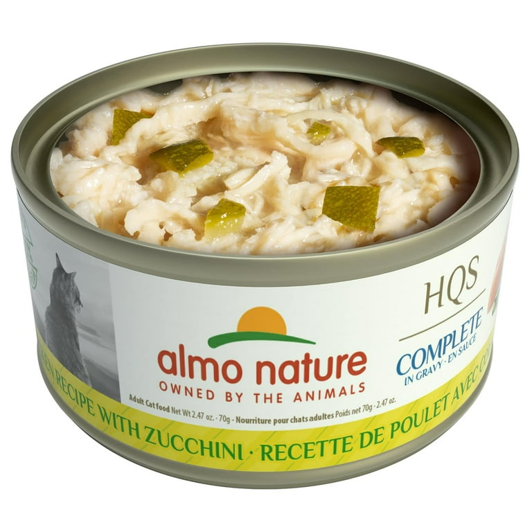 Almo Nature HQS Complete Cat Grain Free Chicken with Zucchini In Gravy Canned Cat Food Almo Nature HQS Complete Cat Grain Free Chicken with Zucchini In Gravy Canned Cat Food