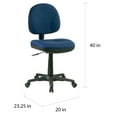 thumbnail image 3 of Work Smart Fabric Sculptured Task Chair without Arms in Black, 3 of 5