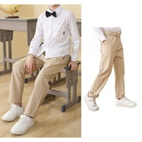 Kids Boys School Uniform Pants Straight Pants With Pockets Pull On Chino Pants Stretch Pants Purple Uniform Pants Back To School Outfits For Boys Kids Boys Pants 140/xl