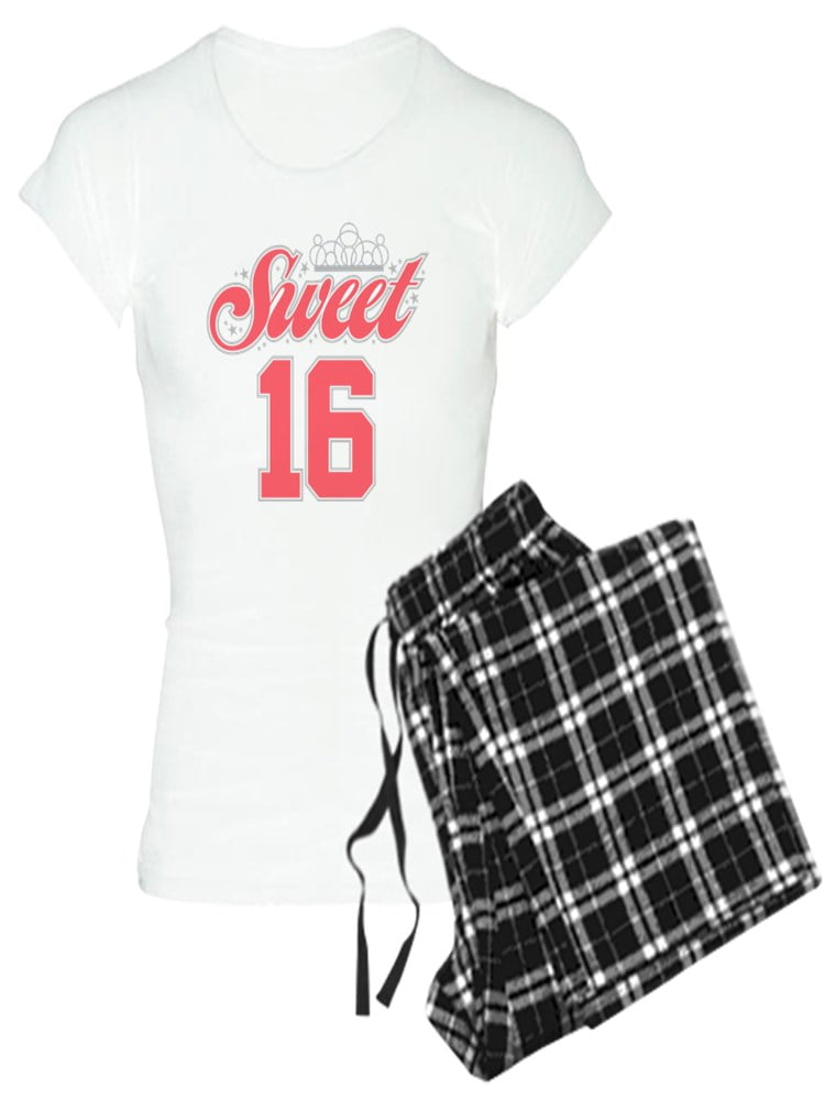 CafePress Sweet Sixteen Pajamas Womens Novelty Cotton Pajama Set Comfortable PJ Sleepwear