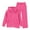 Hot Pink, variant on KAUOD Kids 2 Piece Zipper Hoodies Set Plain Fleece Hoodie Sweatshirts Joggers Sweatpants Outfits Boys Girls Sport Clothes