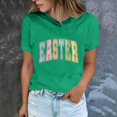 thumbnail image 2 of Plebaso T-Shirts de Pâques pour Femmes Manches Courtes Graphiques Hauts Imprimés Décontractés Mode pour Femmes, 2 of 6