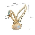 thumbnail image 6 of Inlaid Rhinestones Faux Pearls Hair Claw Rabbit Ear Shape Large Grasping Clip Styling Tool, 6 of 8