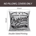 thumbnail image 2 of LALILO Throw Pillow Covers Lettering Badge Emblem Denim Wear Tee Cushion Cover 18" x 18", 2 Pack, 2 of 6